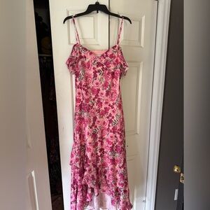 I.N. San Francisco Pink Floral Midi Dress